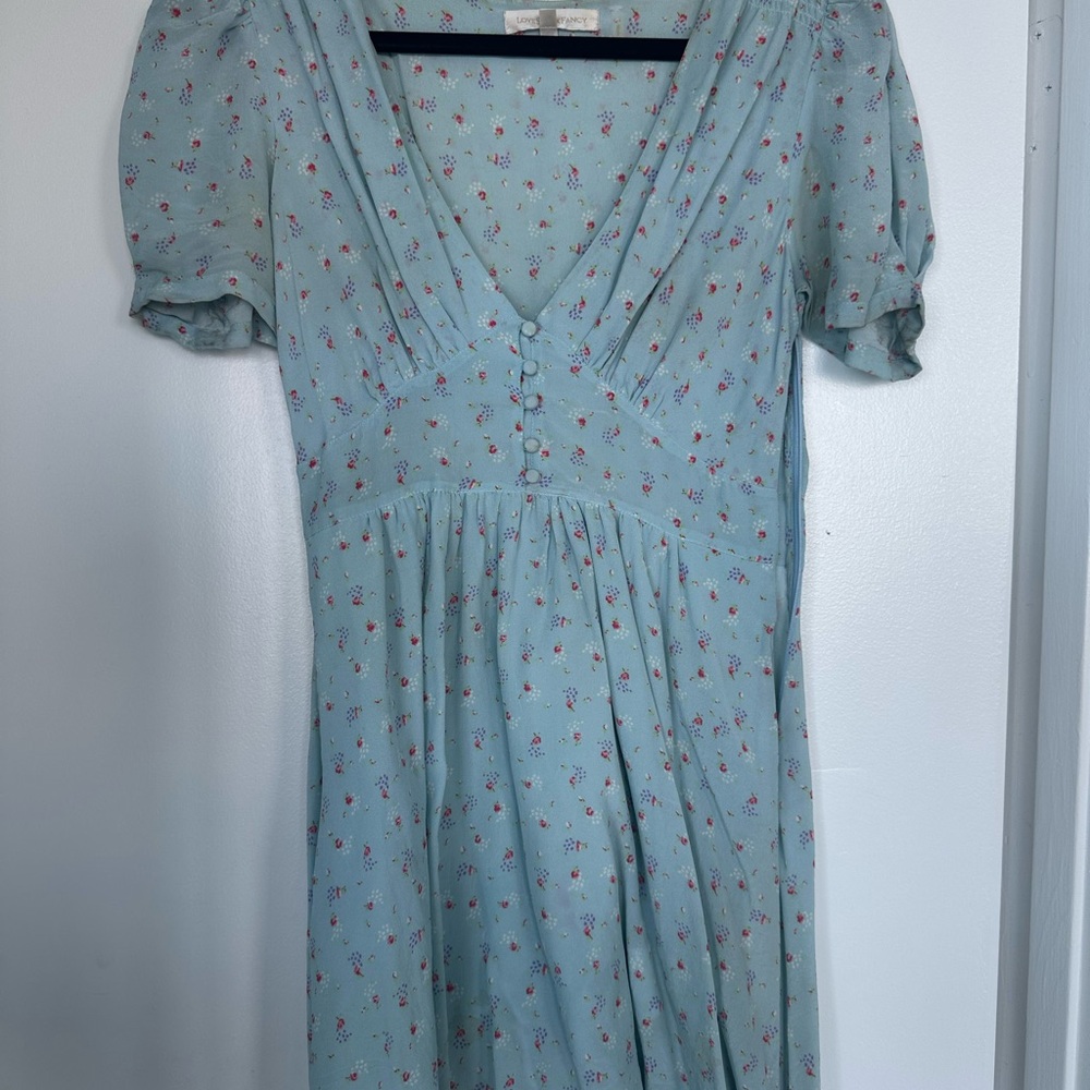 LoveShackFancy - XS Floral Blue Dress